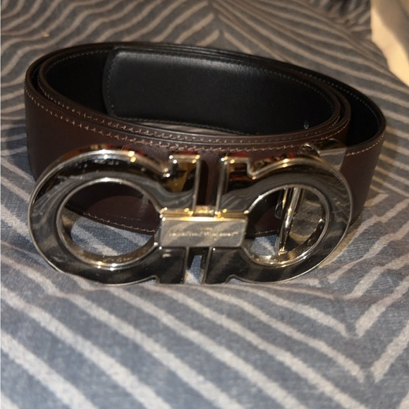 Ferragamo Men's Reversible Leather Gancini-Buckle Belt